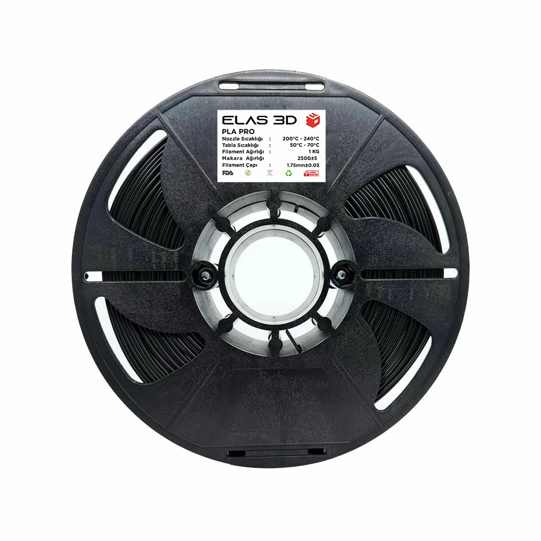 ELAS Siyah PLA PRO 1.75mm 1 KG Filament