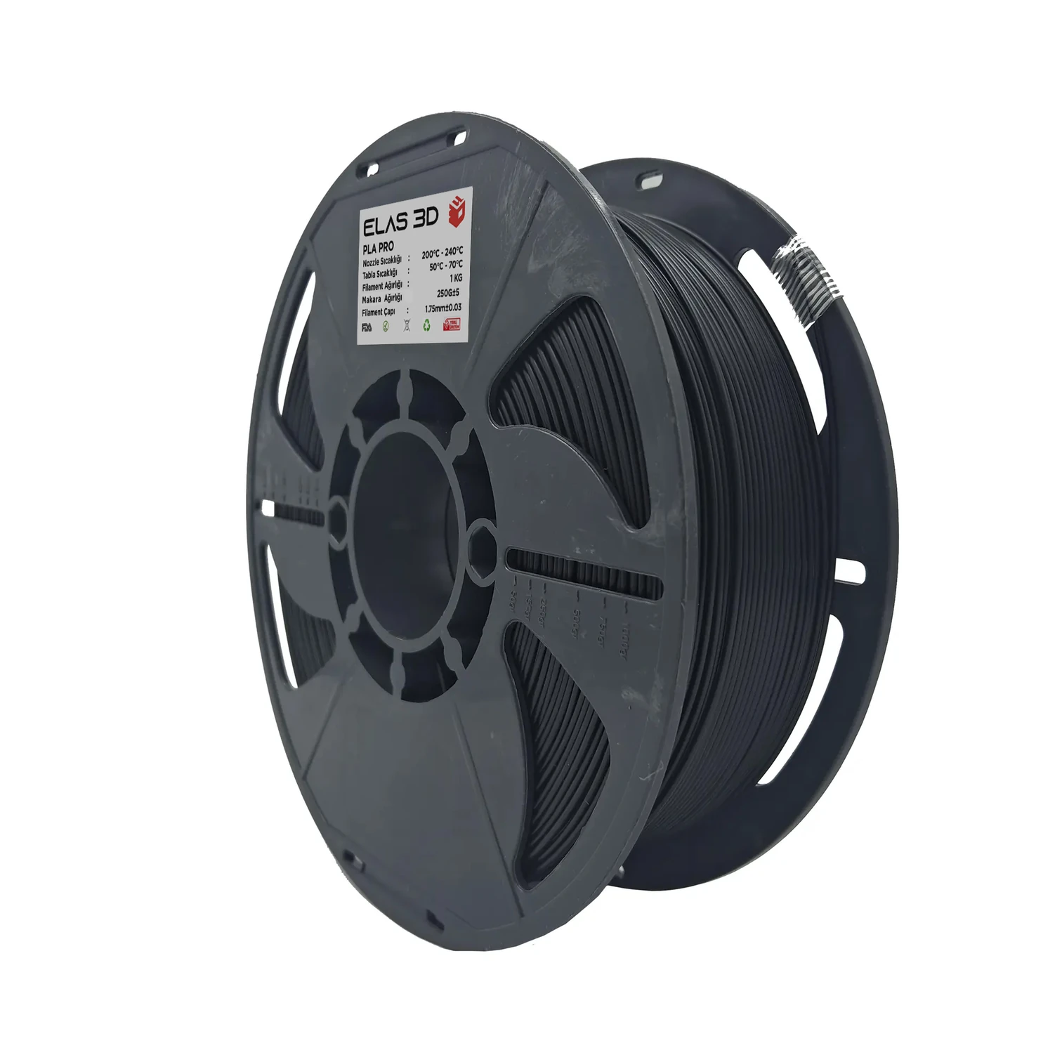 ELAS Siyah PLA PRO 1.75mm 1 KG Filament - Görsel 2