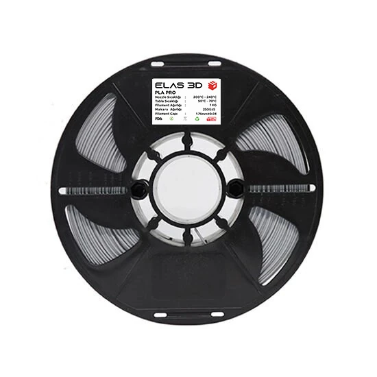 Elas 1.75mm Gümüş Gri PLA PRO Filament