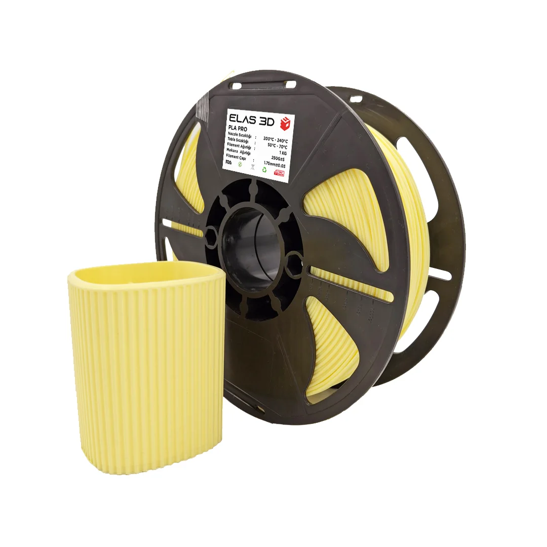 ELAS Pastel Sarı PLA PRO 1.75mm 1 KG Filament - Görsel 3