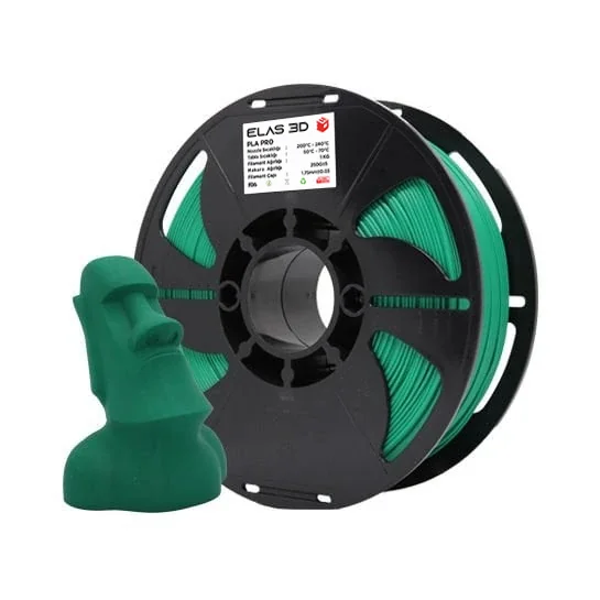 ELAS Yeşil PLA PRO 1.75mm 1 KG Filament - Görsel 3